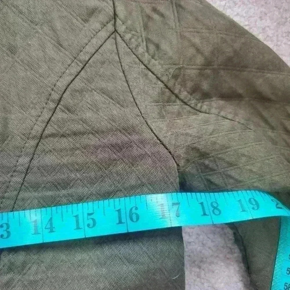 HEI HEI ANTHROPOLOGIE moss green quilted riding jacket. Size small - Picture 10 of 12